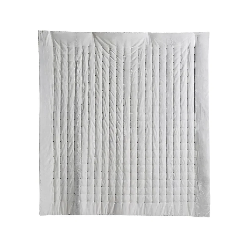Anthropologie Velvet Emery Quilt King Size Embroidered Silver